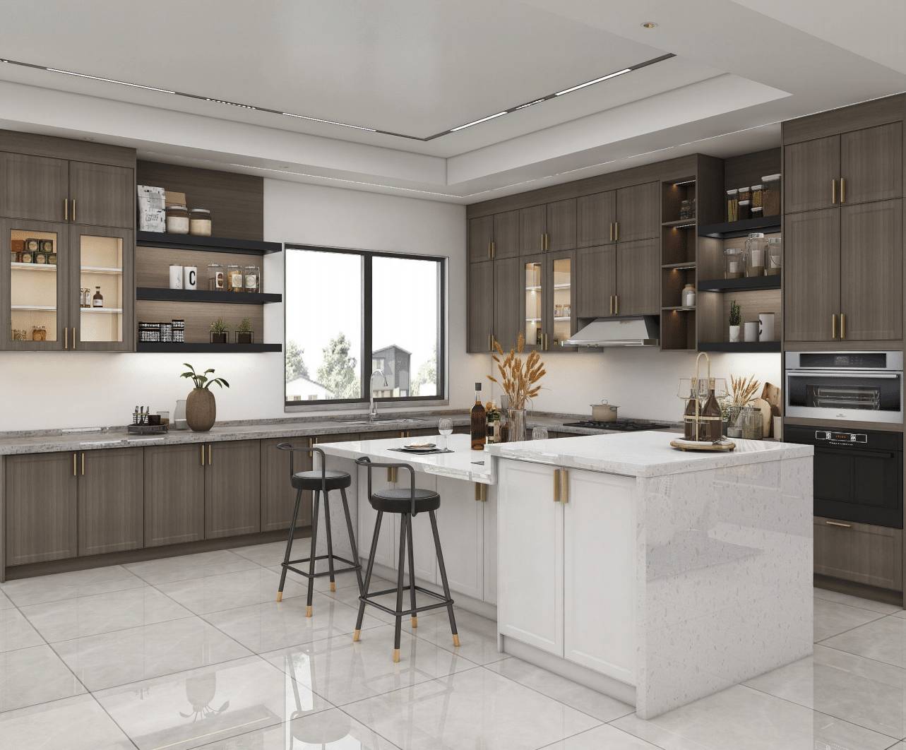 Clean-lined contemporary kitchen